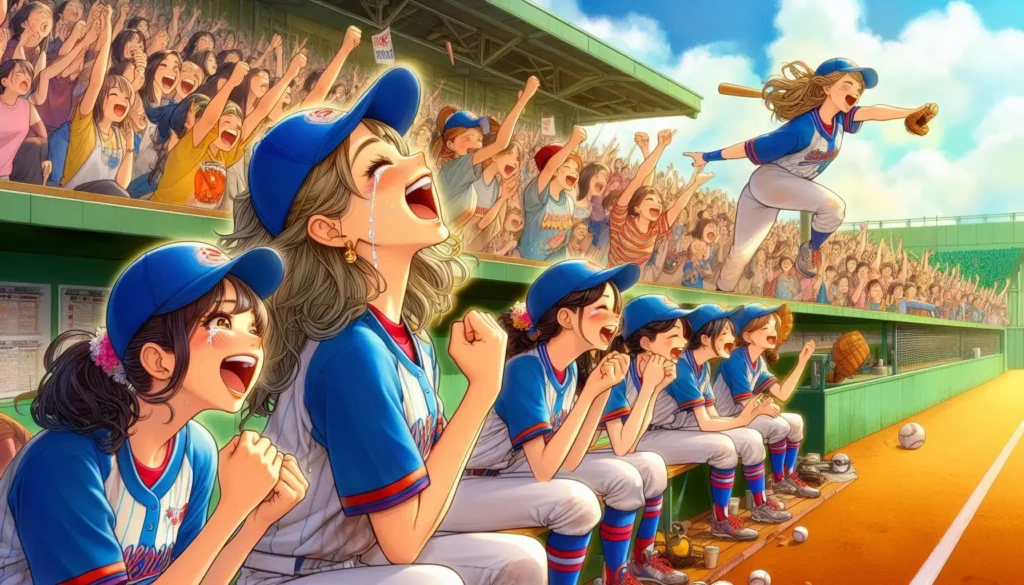 女子野球　ベンチ